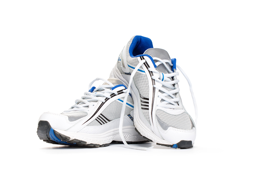 Athletic shoe with white background